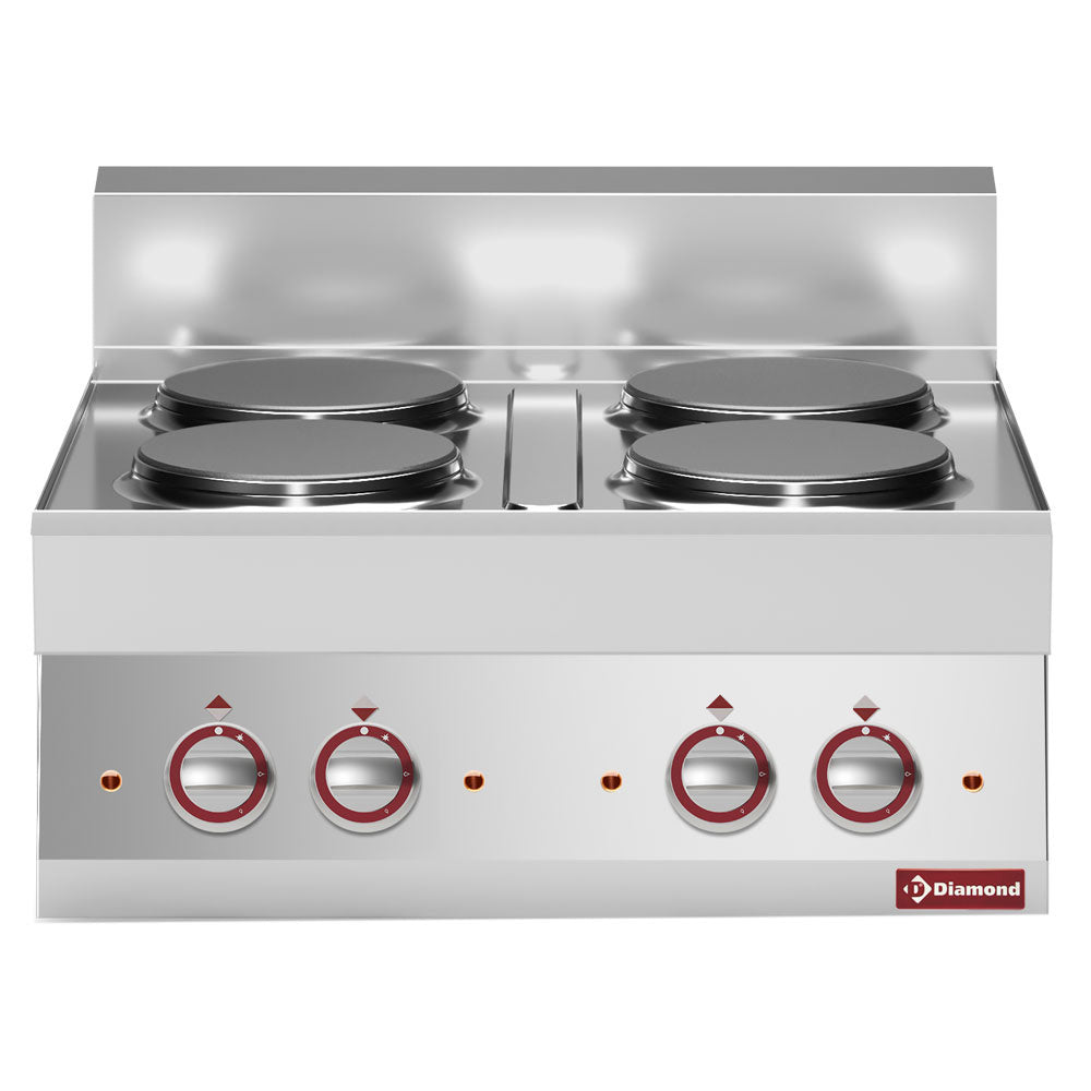 Cuisinière électrique 4 plaques rondes -top-
