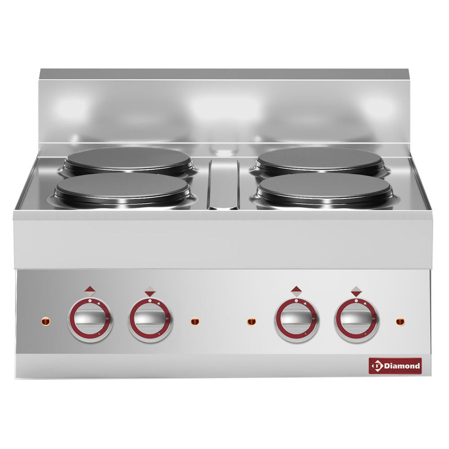 Cuisinière électrique 4 plaques rondes -top-