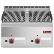Grill pierres de lave gaz avec grille de cuisson en fonte -Top-