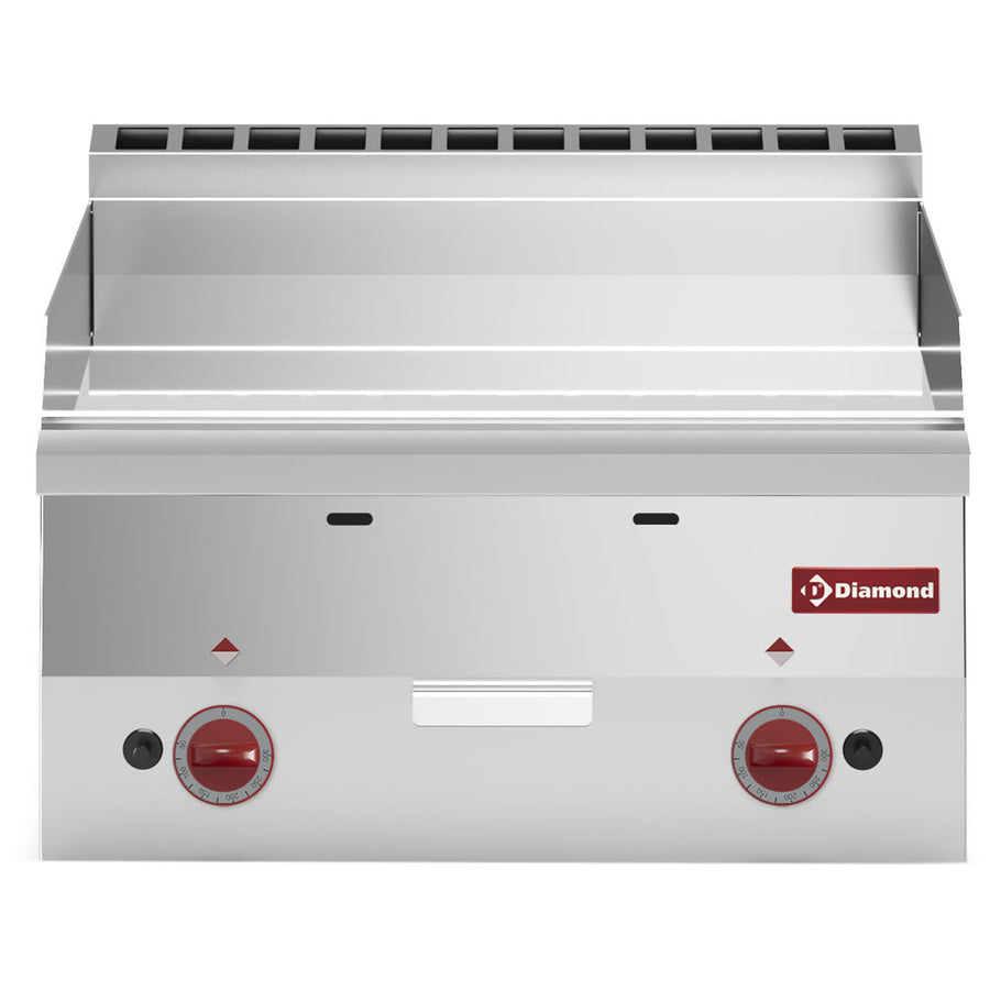 Plaque de cuisson gaz, surface lisse "chrome" -Top-