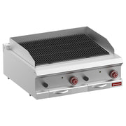 Grill pierre de lave, module 1/1, grille en fonte "double face"-Top-