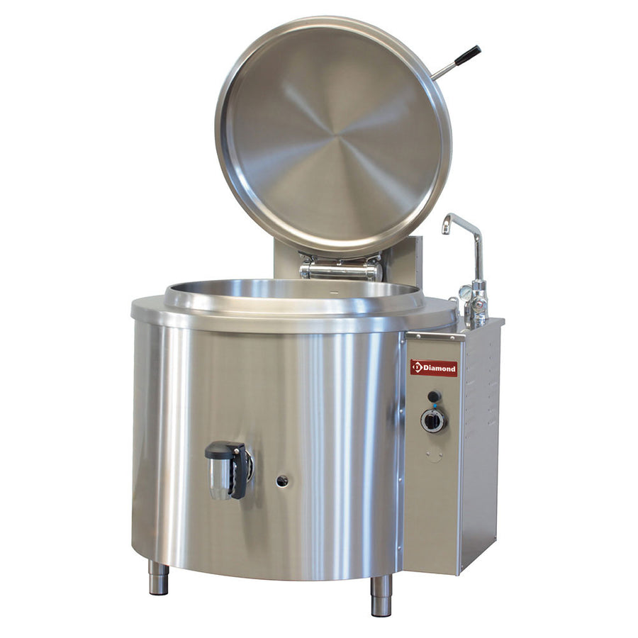 Marmite ronde gaz 200 litres, chauffage indirect