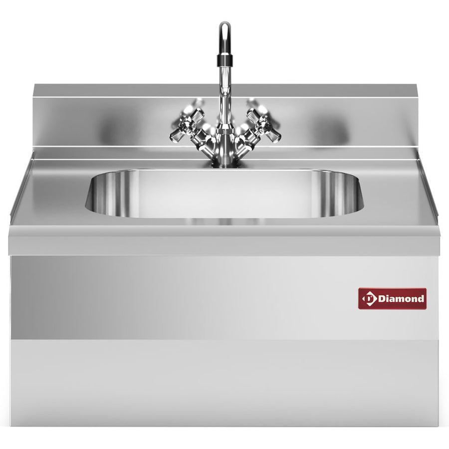 Evier 400x400xh200, avec robinet mélangeur et siphon