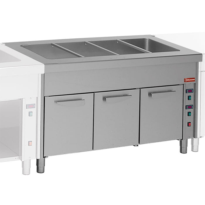 Élément bain-marie sur armoire chauffante 2x GN 1/1