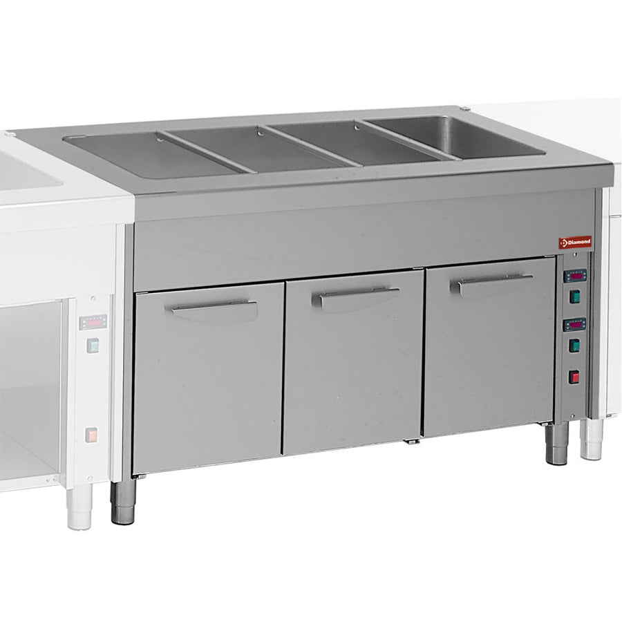 Élément bain-marie sur armoire chauffante 3x GN 1/1
