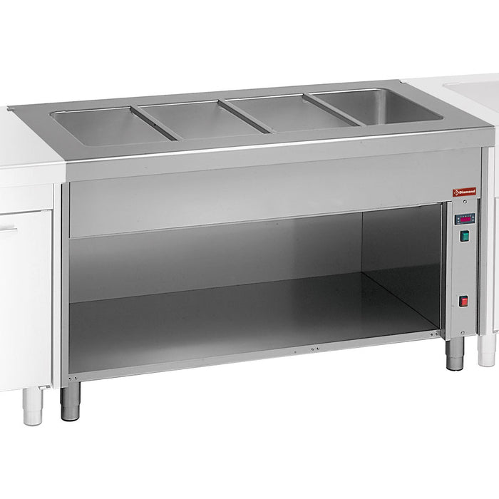 Élément bain-marie sur meuble ouvert 3x GN 1/1