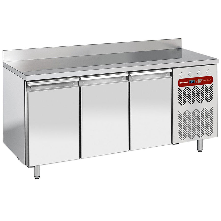 Table frigorifique "murale", ventilée, 3 portes EN 600x400, 550 litres