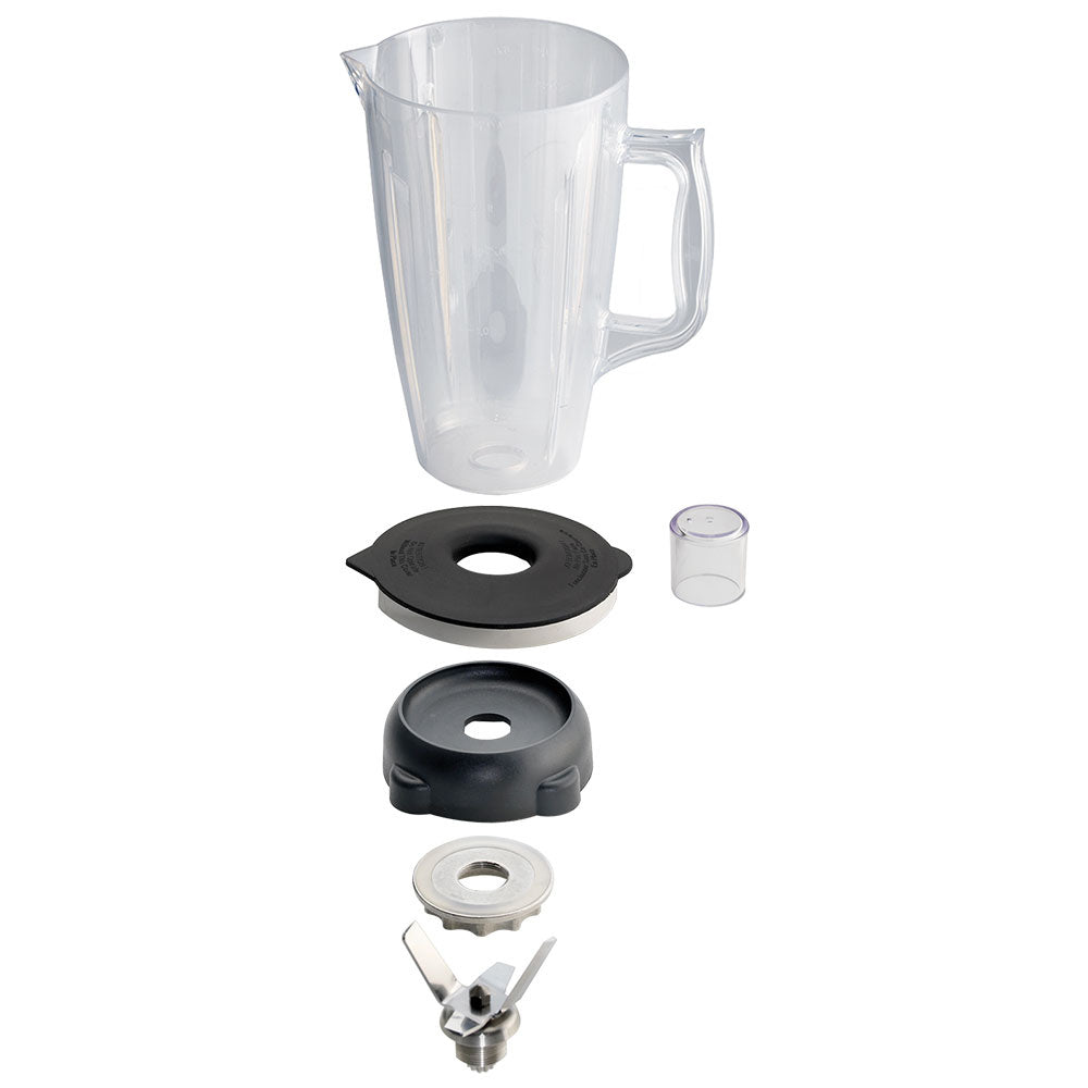 Bol en Lexan rond 2 lt, avec couvercle et couteaux (4 lames)