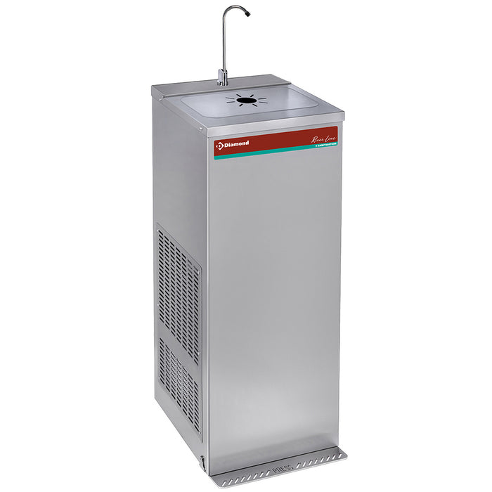 Fontaine réfrigérée à pédale, inox, 35 Litres/heure