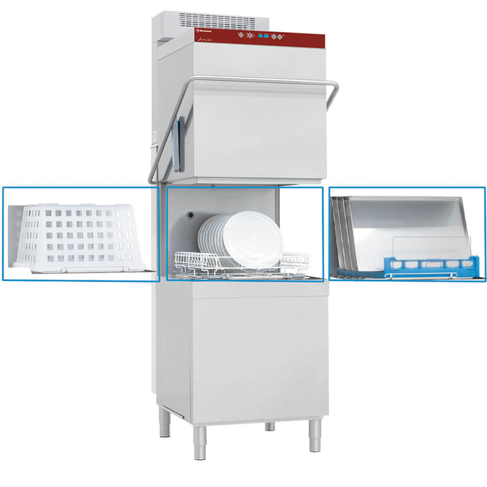 Lave-vaisselle & batteries a capot, panier 600x500 mm + Condenseur-récupérateur de buées