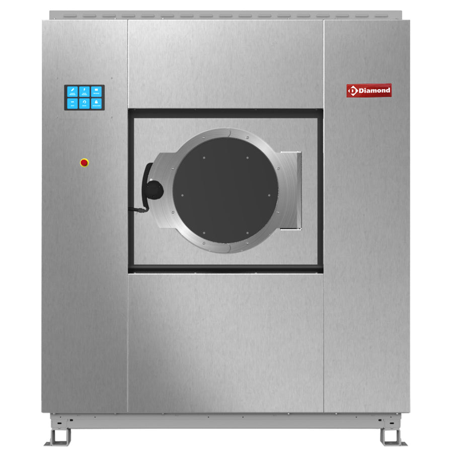 Lave-linge industriel à super essorage, 40 kg "inox"