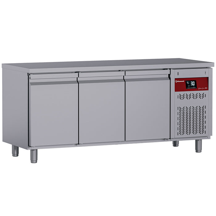 Table frigorifique ventilée, 3 portes GN 1/1, 405 Lit.