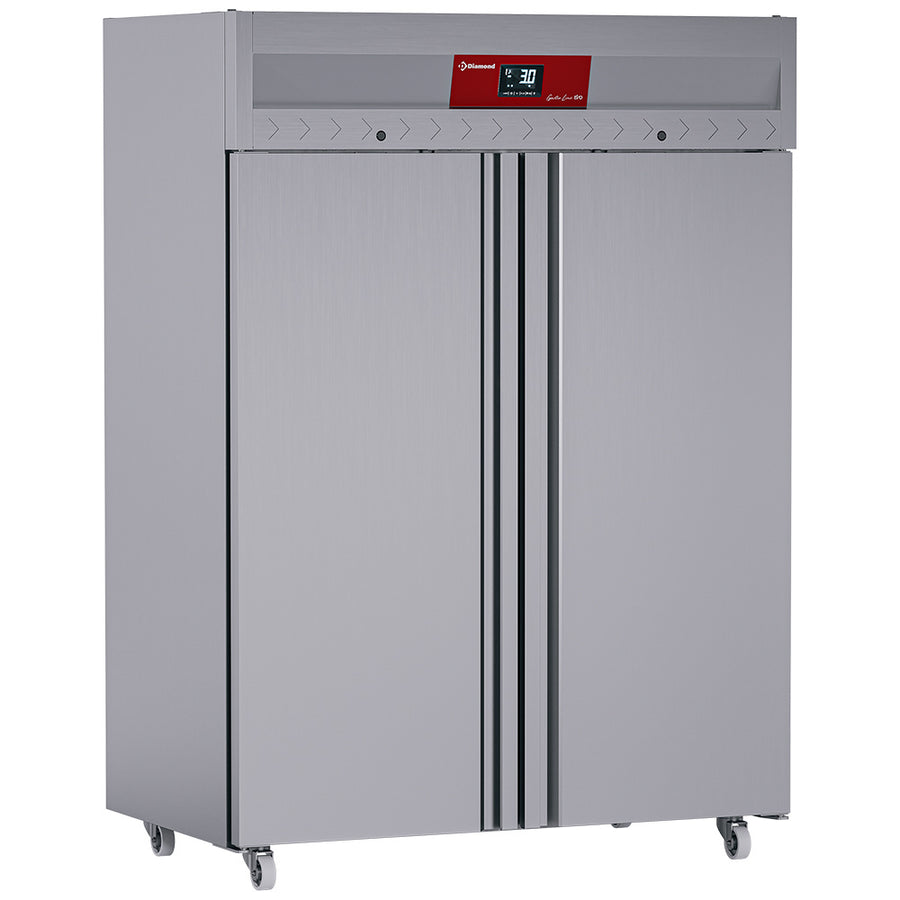 Armoire frigorifique ventilée 1400 Lit. 2 portes GN 2/1, sur roues