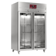 Armoire de congélation ventilée 1400 Lit. 2 portes vitrées GN 2/1,  sur roues
