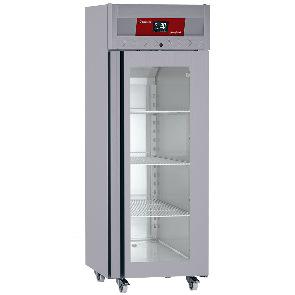 Armoire de congélation ventilée 700 Lit. 1 porte vitrée GN 2/1,  sur roues