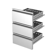 Kit bloc tiroirs (1/3+1/3+1/3) inox x KBR…