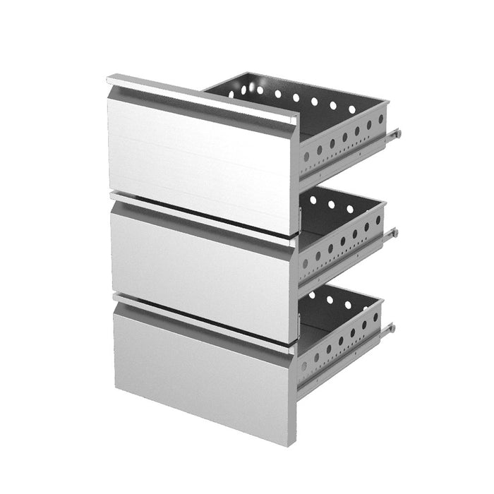Kit bloc tiroirs (1/3+1/3+1/3) inox x KBR…