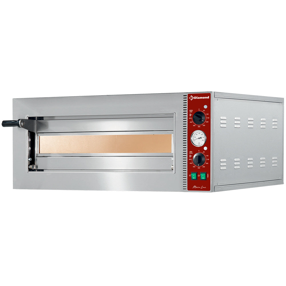 Four électrique à pizzas Ø 420 mm, chambre 420x420xh140 mm