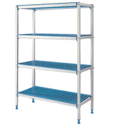Rayonnage linéaire en aluminium anodisé GN 4 niveaux "Modular Rack"