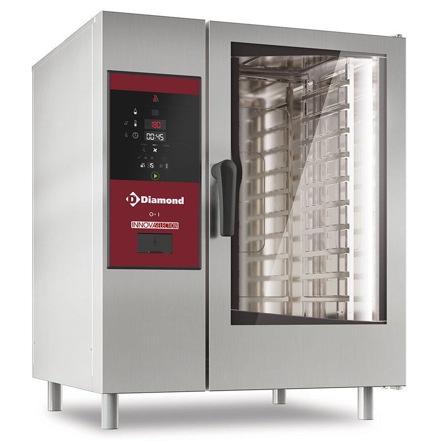 Four gaz vapeur directe et convection, 10x GN 1/1+Cleaning