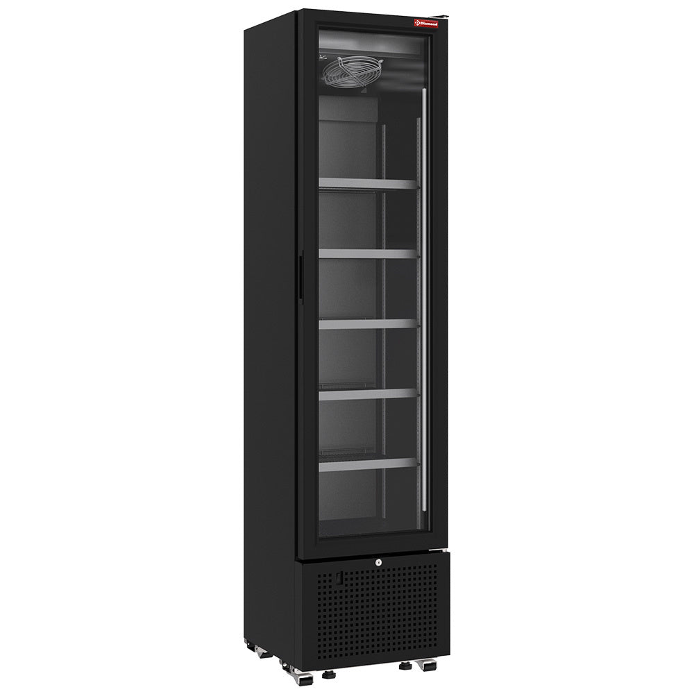 Vitrine ventilée positive 221 litres NOIRE