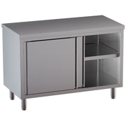 Table armoire neutre, portes coulissantes