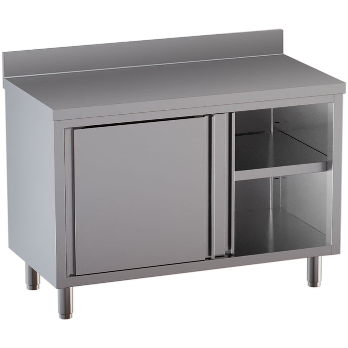Table armoire neutre, portes coulissantes, avec dosseret arrière