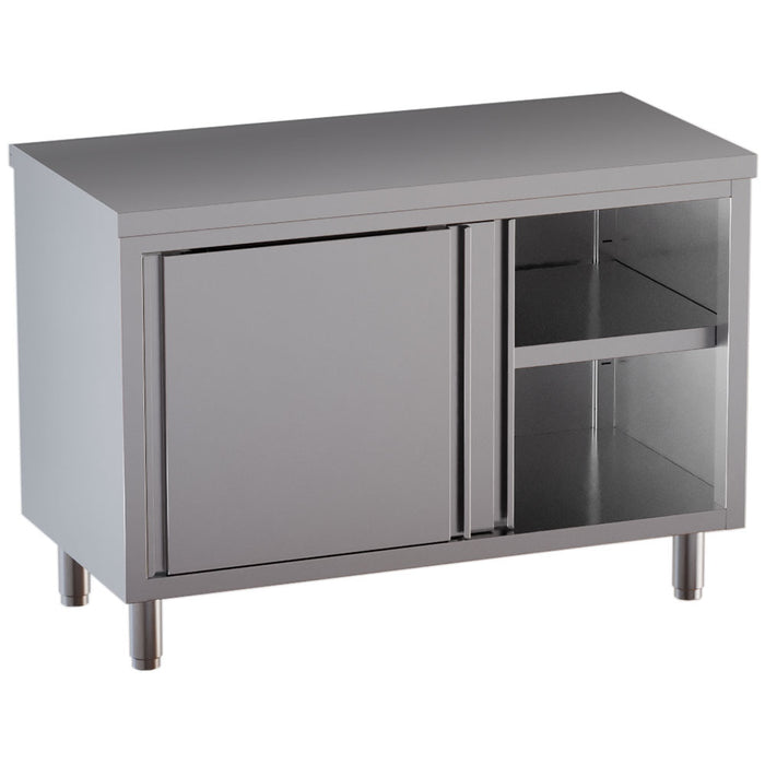 Table armoire neutre, portes coulissantes