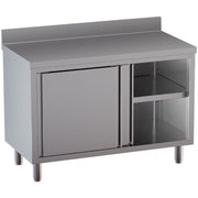 Table armoire neutre, portes coulissantes, avec dosseret arrière