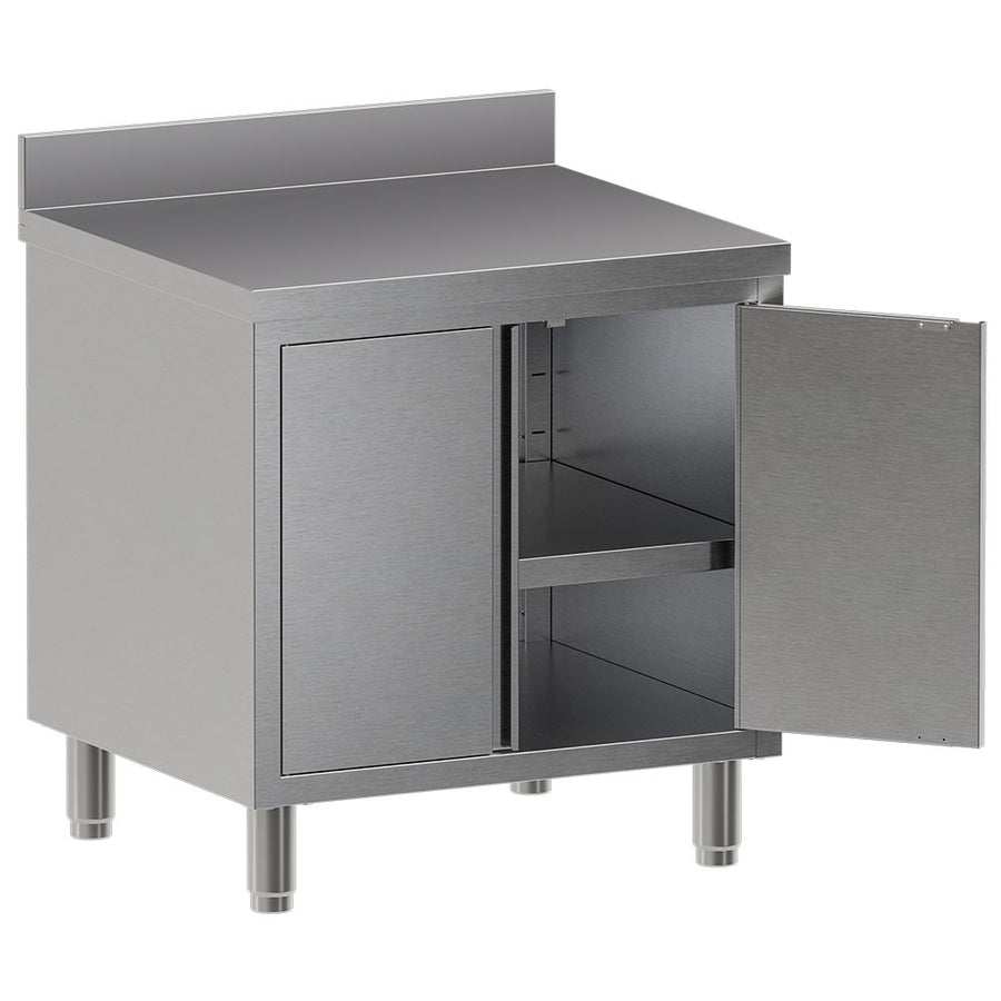 Table armoire neutre, portes battantes, avec dosseret arrière