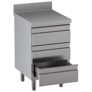 Table sur armoire avec 3 tiroirs, avec dosseret arrière