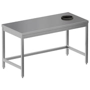 Table à débarrasser avec trou vide ordures