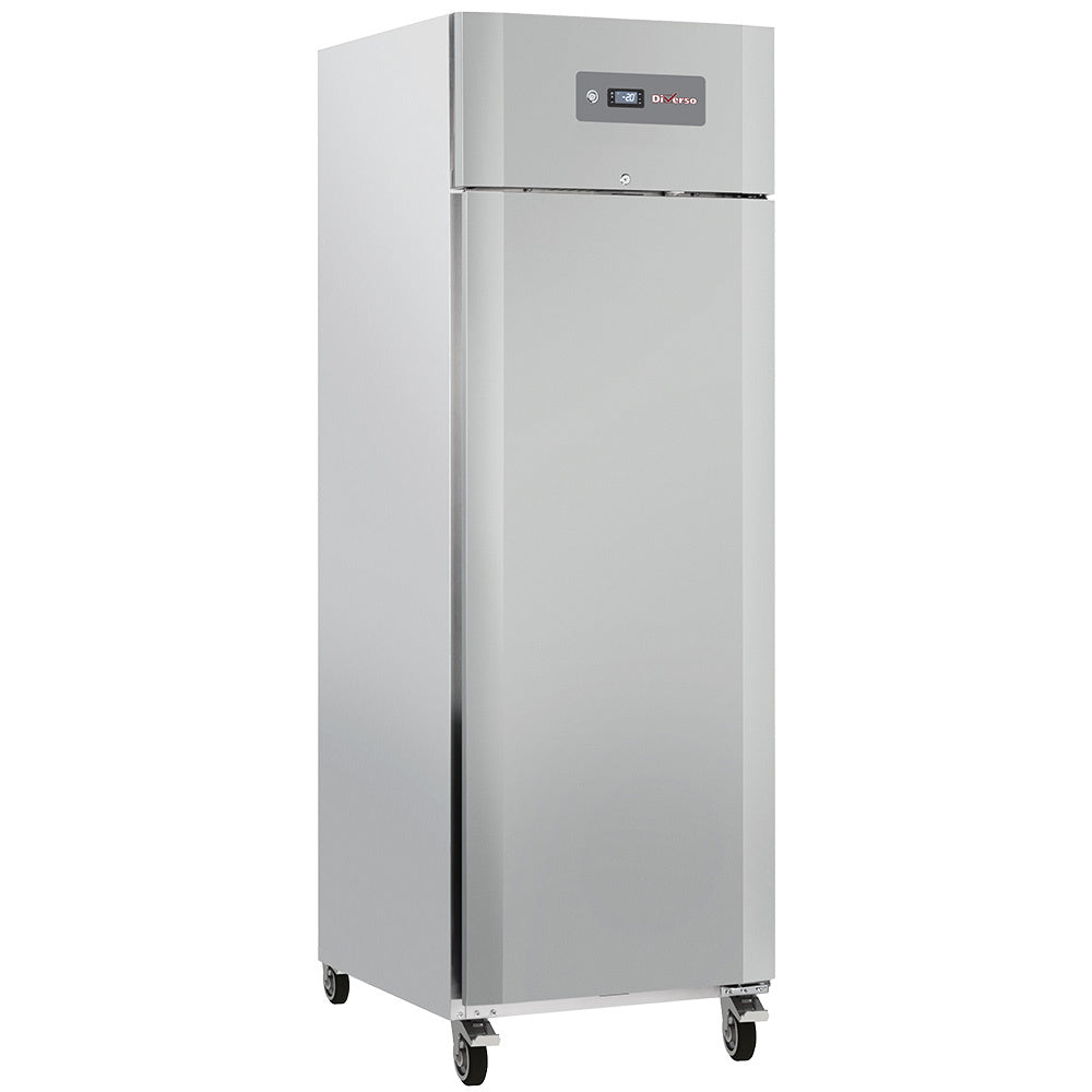 Armoire frigorifique ventilée 600 Lit. 1 porte GN 2/1, sur roues, 2 avec freins