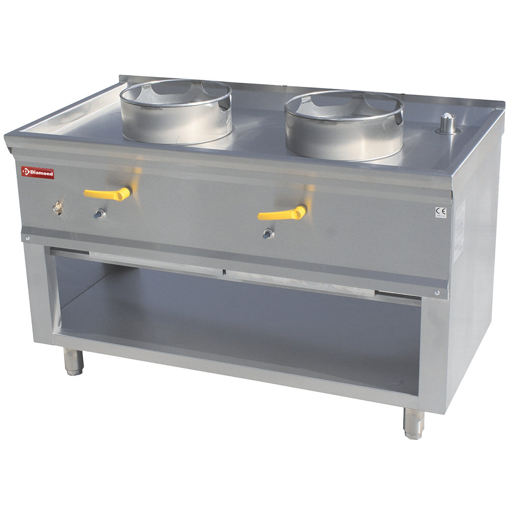 Fourneau wok 2 brûleurs