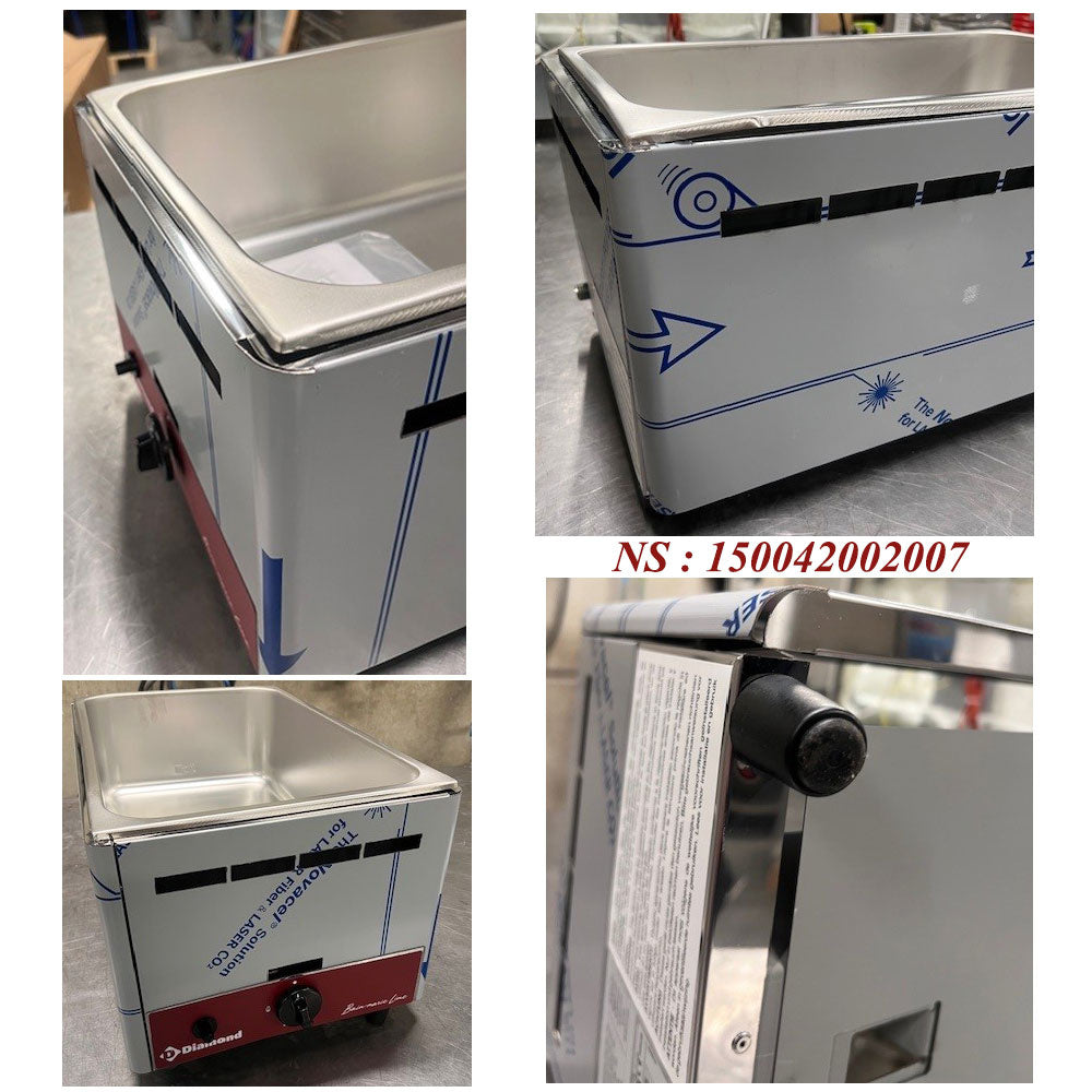 Bain marie gaz, de table GN 1/1 - 150 mm