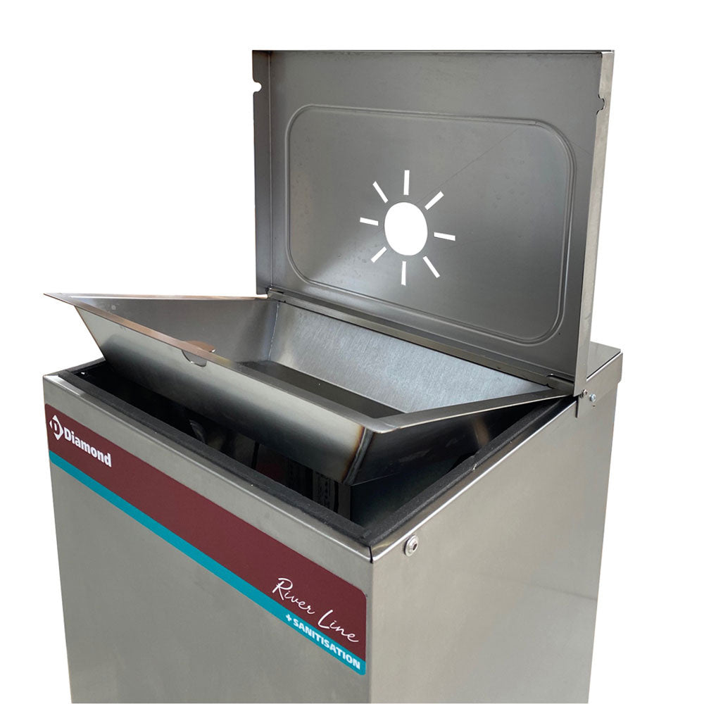 Fontaine réfrigérée à pédale, inox, 35 Litres/heure