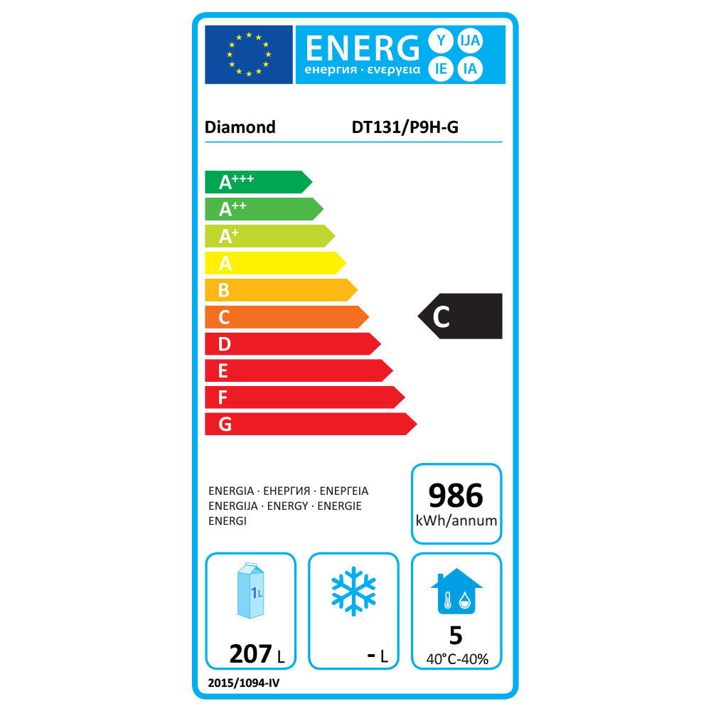Table frigorifique ventilée, 2 portes GN 1/1, 260 Lit. groupe à gauche