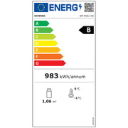 Armoires frigorifiques vitrées Diverso, porte vitrée ventilée en acier inox, capacité 600 litres, modèle GN 2/1