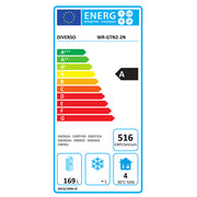 Table frigorifique, ventilé, 2 portes GN 1/1, sur roues, 2 avec freins