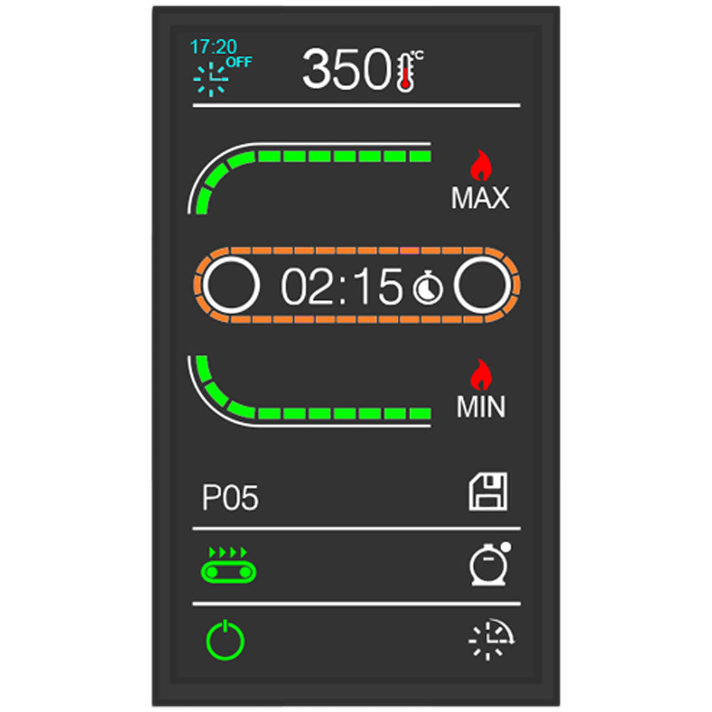 Four gas à translation, ventilé, bande largeur 650 mm - TOUCH SCREEN