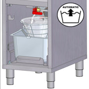 Friteuse électrique avec système de filtration, 1 cuve 16 lit., sur meuble