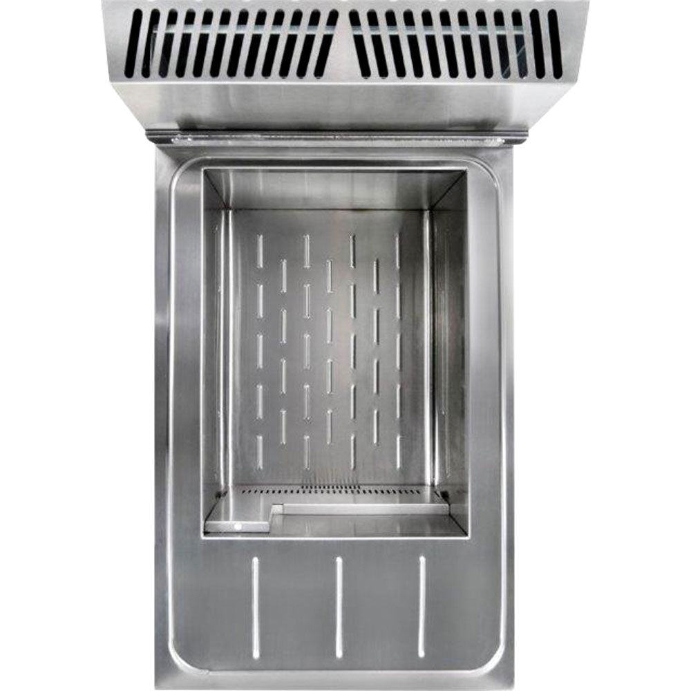 Friteuse gaz, 1 cuve 16 lit., sur meuble