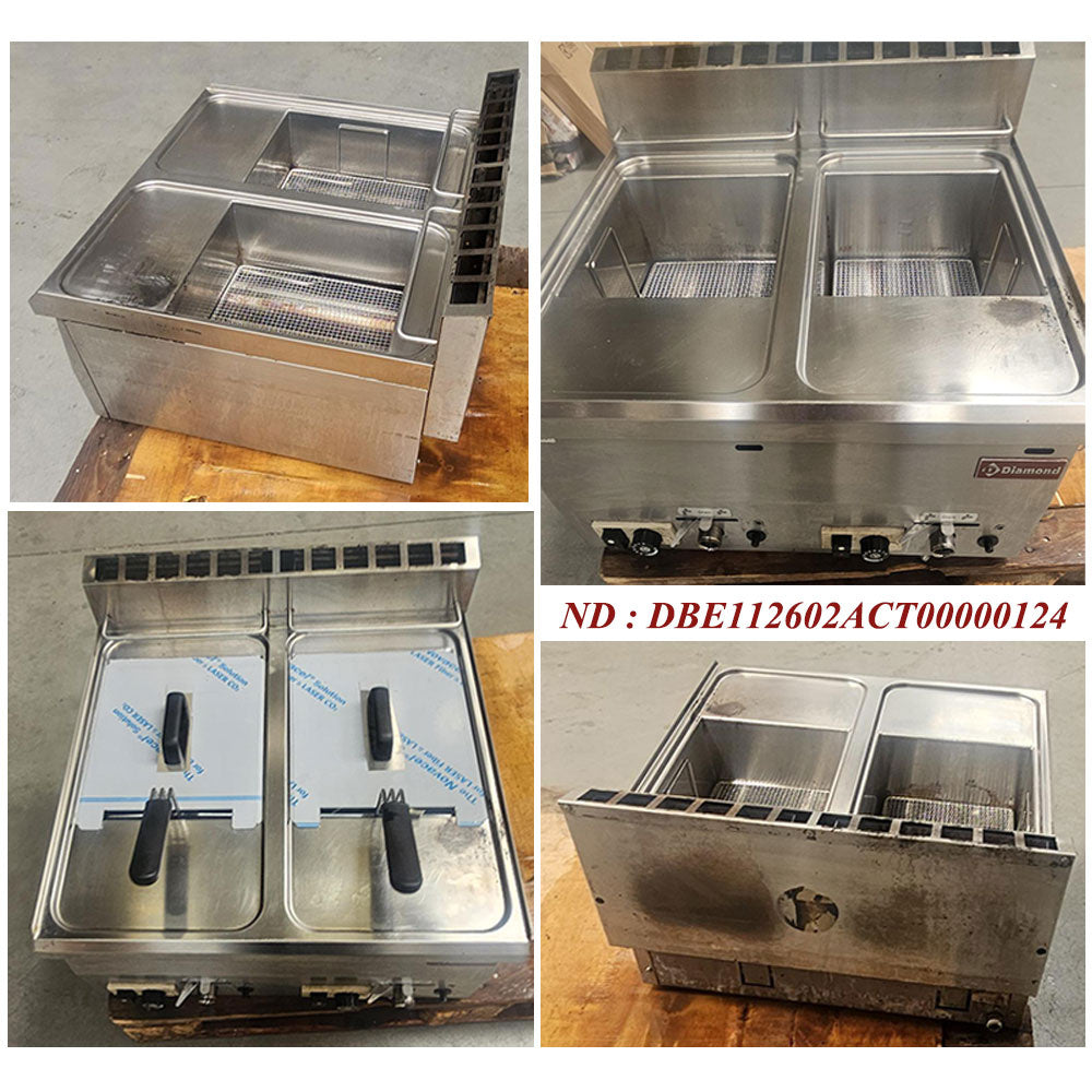 Friteuse gaz, 2 cuves 8 litres -Top-