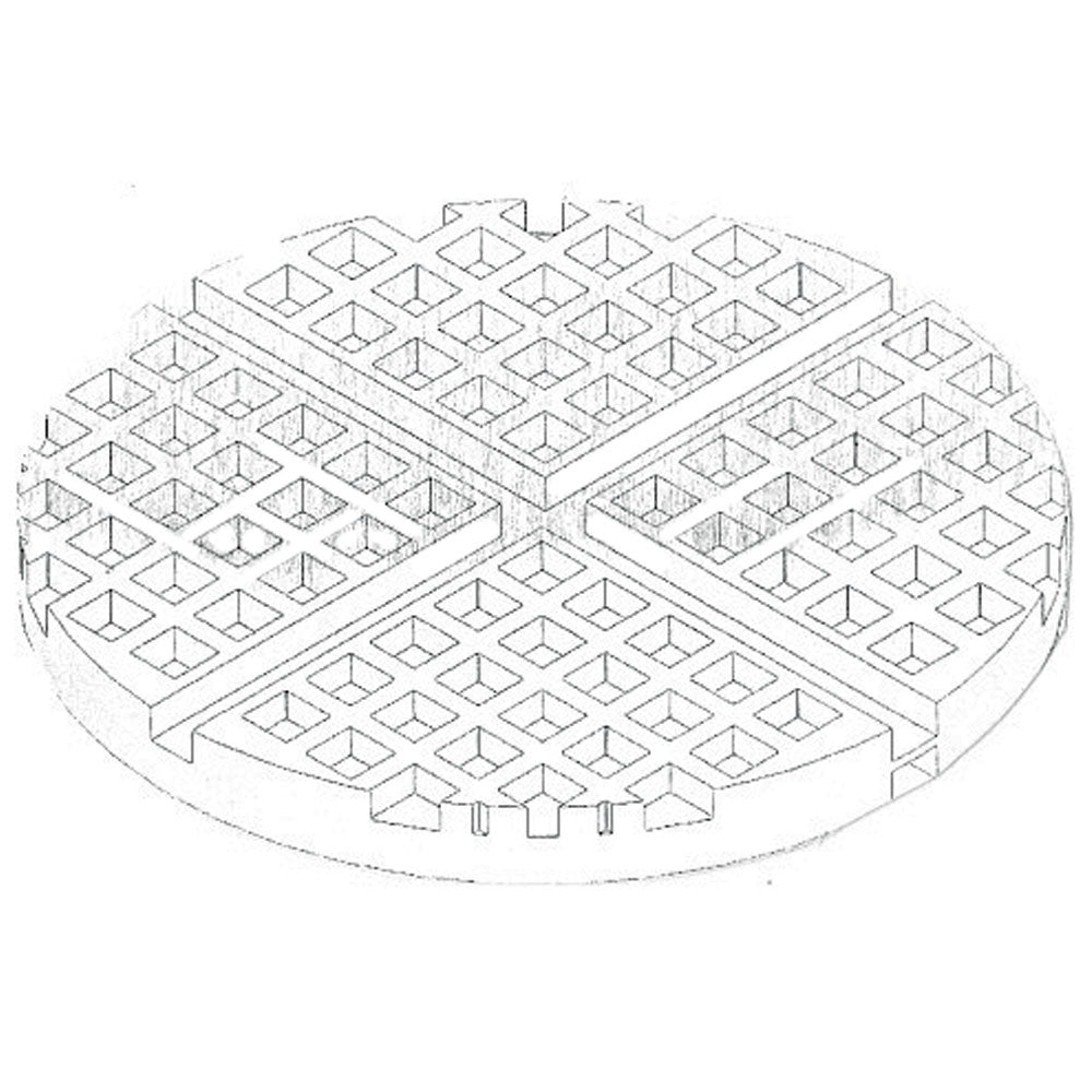 Gaufrier électrique pour 4 éventails gaufrés