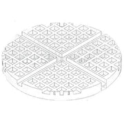 Gaufrier électrique pour 4 éventails gaufrés