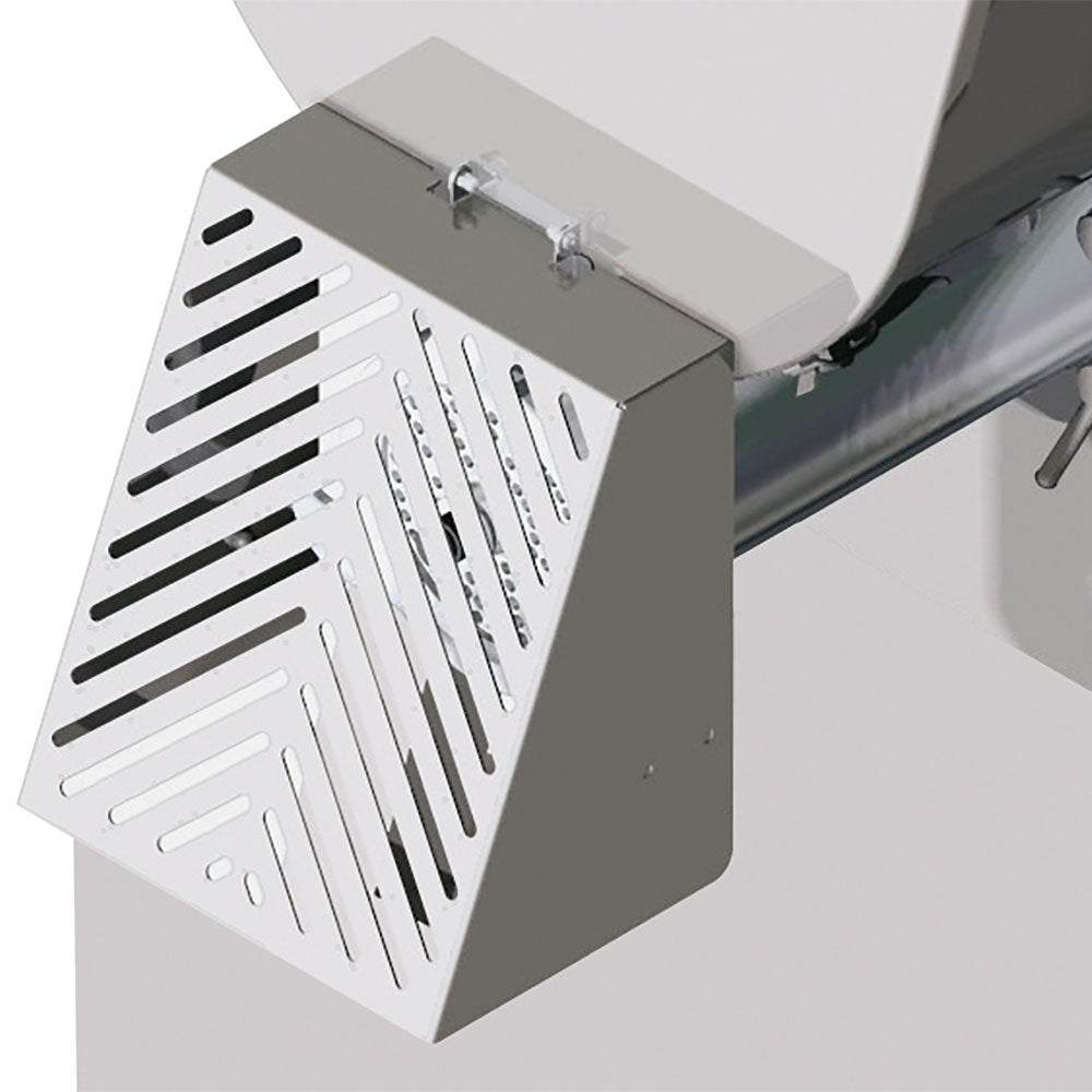 Groupe en acier inox Diamond, hachoir N° 32, Ø 4,5 mm, 700 kg/h, sur roues, pour découpe professionnelle.