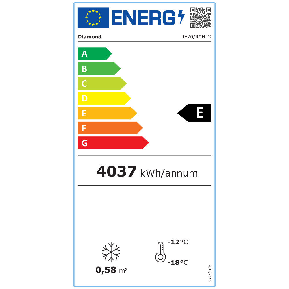 Armoire de congélation ventilée 700 Lit. 1 porte vitrée GN 2/1,  sur roues