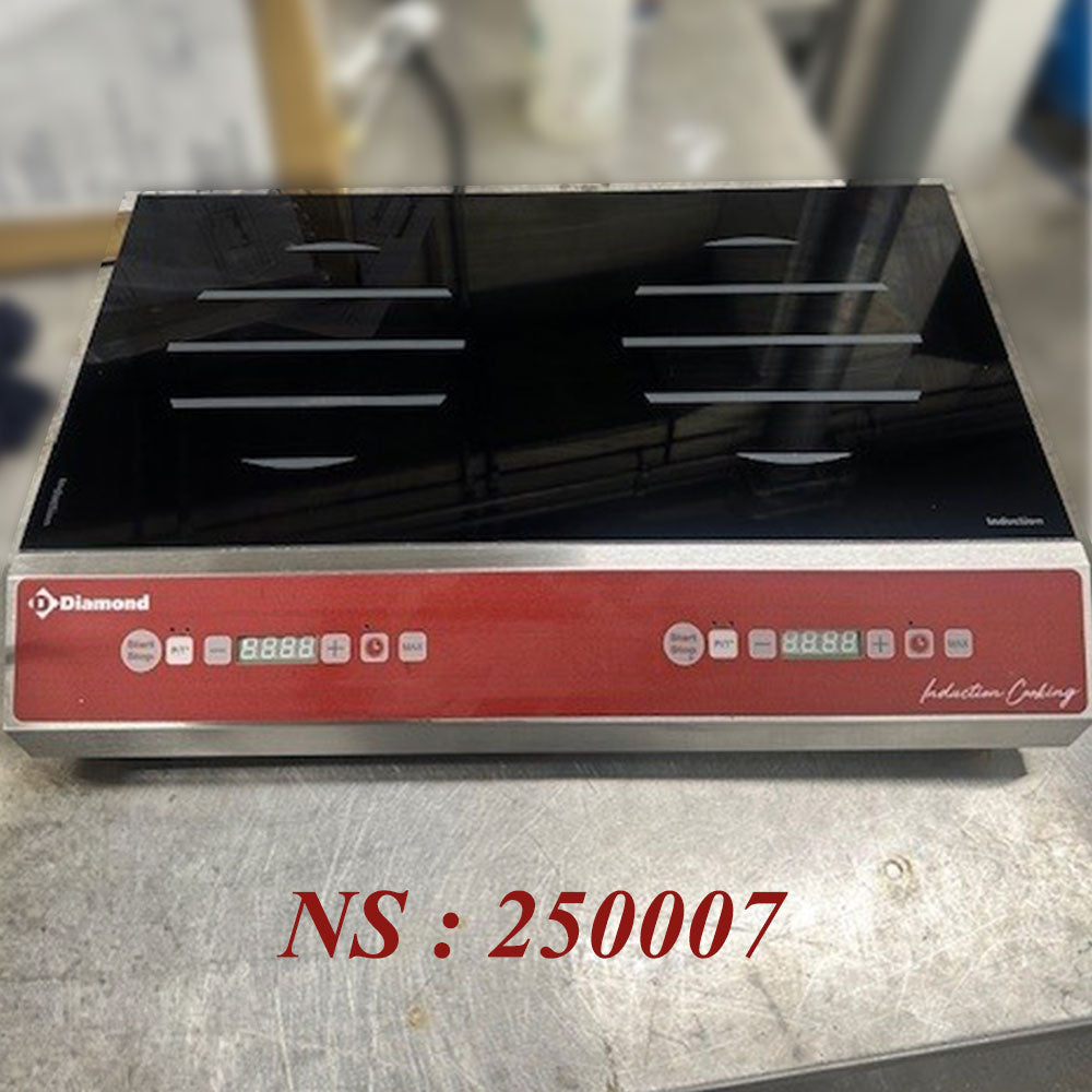 Plaque à induction 2 foyers (2x 1750 watt), touches sensitives