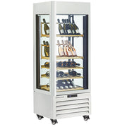 Vitrine panoramique Diamond "FULL vitrée" 440 Lt. blanche avec 1 niveau, 4 étagères ventilées pour vin.