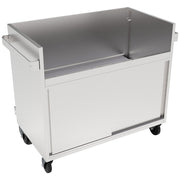 Meuble inox support vitrine VBME-3X, sur roulettes